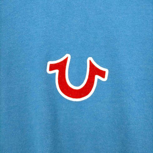 トゥルーレリジョン TRUE RELIGION バックフロッキープリントクルーネックTシャツ メンズ JPN:XL