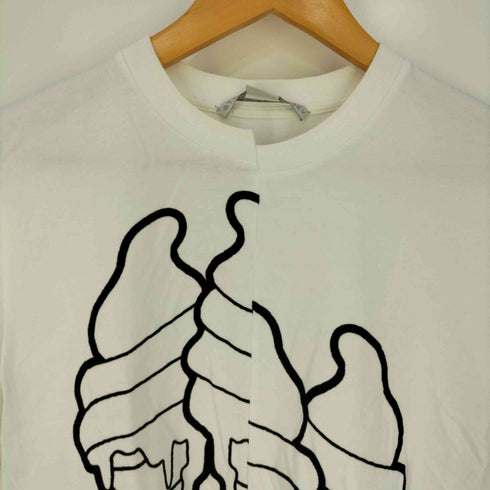 ステラマッカートニー STELLA McCARTNEY アシンメトリックフェルトロゴTシャツ レディース JPN:38