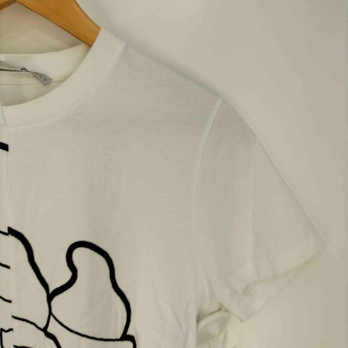 ステラマッカートニー STELLA McCARTNEY アシンメトリックフェルトロゴTシャツ レディース JPN:38