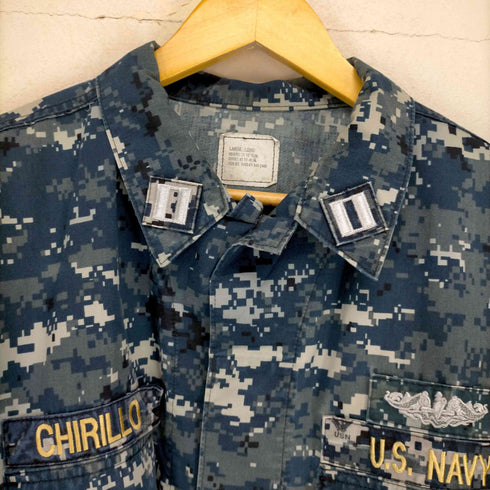 ユーエスネイビー US NAVY United States Navy Camoflauge Jacket メンズ LARGE-LONG