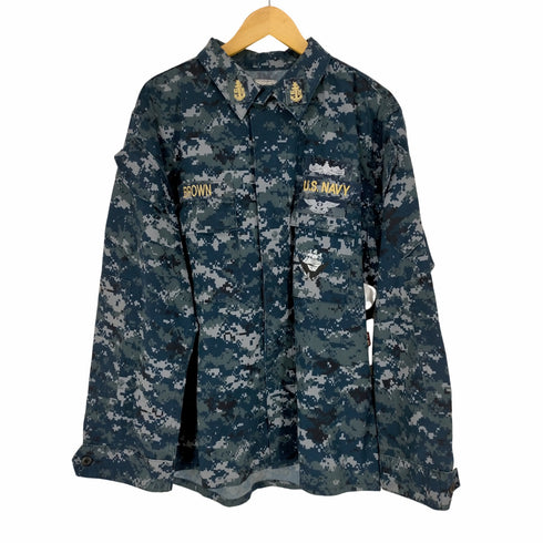 ユーエスネイビー US NAVY United States Navy Camoflauge Jacket メンズ LARGE-LONG
