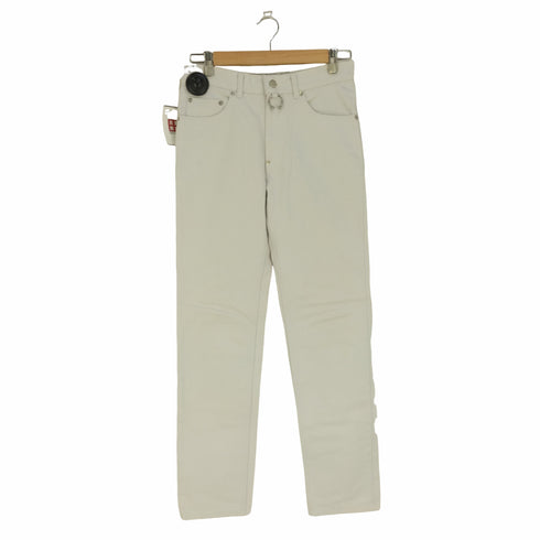 ジョンローレンスサリバン JOHN LAWRENCE SULLIVAN 5POCKET JEANS WITH BODY PIERCING JEWELRY ピアッシングパーツ付き5Pホワイトデニムパンツ メンズ JPN:44