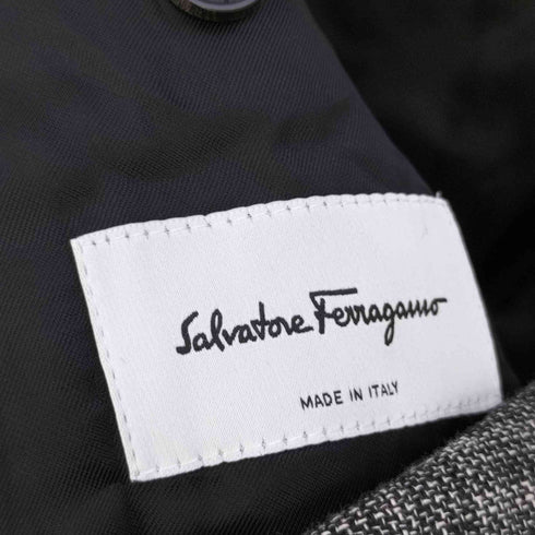 サルヴァトーレフェラガモ Salvatore Ferragamo グレンチェック柄2Bテーラードジャケット レディース EUR:38