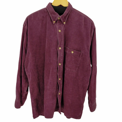 R&R CASUALS BDコーデュロイ長袖シャツ 細畝 メンズ import:L