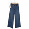 ザラ ZARA THE MARINE STRAIGHT JEANS バギーデニムパンツ レディース 36