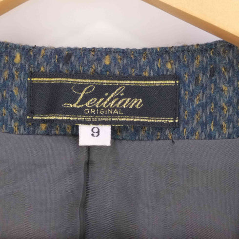 レリアン Leilian 金ボタンカシミヤノーカラーテーラードジャケット レディース JPN:9号
