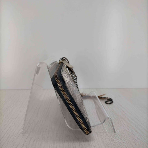 ジャンポールゴルチエ Jean Paul GAULTIER パイソン長財布 L字 フェザーキーホルダー メンズ