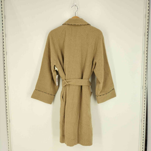 ダックス DAKS チェック柄パイピングベルテッドガウンコート レディース import:L