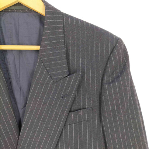 ランバン LANVIN チョークストライプダブルブレストテーラードジャケット メンズ EUR:50