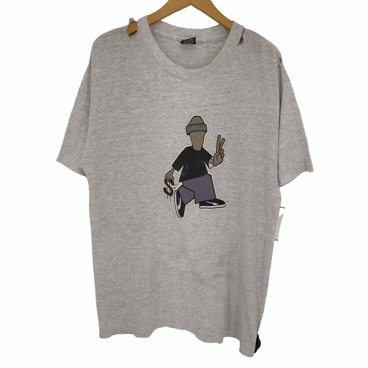 Old Stussy peace and prosperity 80s 黒タグ ステューシー Stussy OLD 80s USA製 黒タグ シングルステッチ