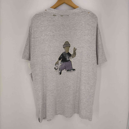 ステューシー Stussy OLD 80s USA製 黒タグ シングルステッチ PEACE and PROSPERITY クルーネックTシャツ メンズ import:L