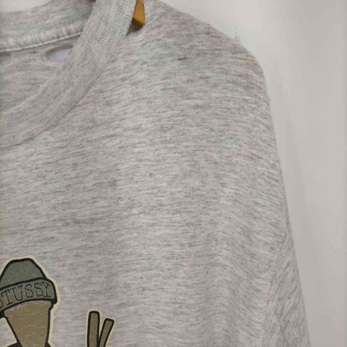 ステューシー Stussy OLD 80s USA製 黒タグ シングルステッチ PEACE and PROSPERITY クルーネックTシャツ メンズ import:L