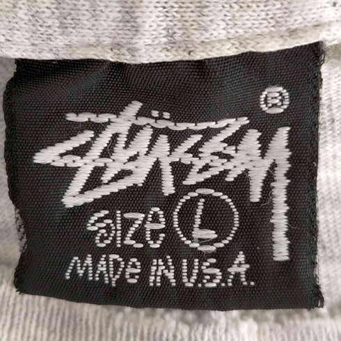 ステューシー Stussy OLD 80s USA製 黒タグ シングルステッチ PEACE and PROSPERITY クルーネックTシャツ メンズ import:L