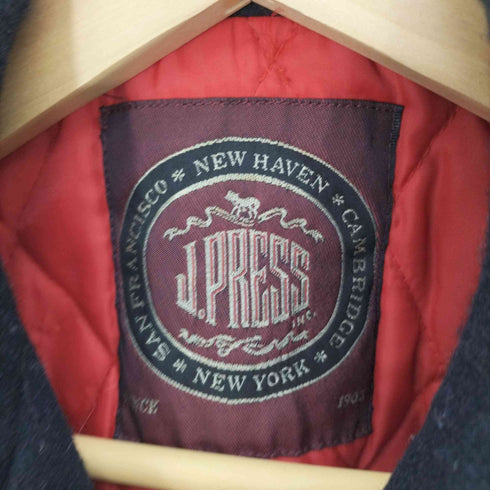 ジェイプレス J.PRESS 裏地キルティング マリンボタン ウール Pコート メンズ import:L