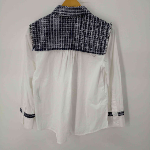 ザラ ZARA ツイードミックスブラウス レディース import:M