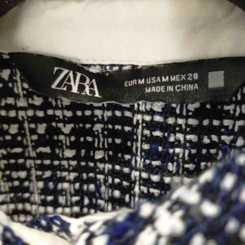 ザラ ZARA ツイードミックスブラウス レディース import:M