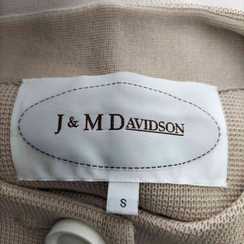 ジェイアンドエムデヴィッドソン J&M Davidson ノーカラーニットコート スプリングコート ロング コットン レディース JPN:S