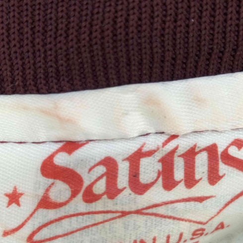 Satins USA製 チームロゴ刺繍 ナイロンサテンブルゾン メンズ XXX-LARGE
