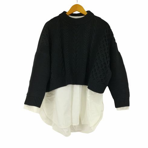 アパルトモンドゥーズィエムクラス LAppartement DEUXIEME CLASSE 23SS Short Knit 2点セット ショートニット セーター ハイネック 長袖 ブラウス 長袖 比翼仕立て レディース