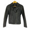 エンポリオアルマーニ EMPORIO ARMANI ダブルライダースジャケット ジップアップ 異素材切替 シープレザー レディース JPN:38 38