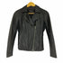 エンポリオアルマーニ EMPORIO ARMANI ダブルライダースジャケット ジップアップ 異素材切替 シープレザー レディース JPN:38 38