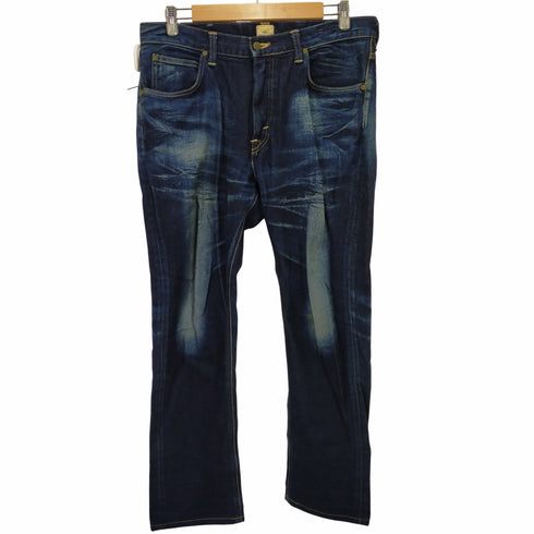 リー Lee 日本製 REGULAR NARROW Used加工 ジップフライ デニムパンツ メンズ UK:34-35