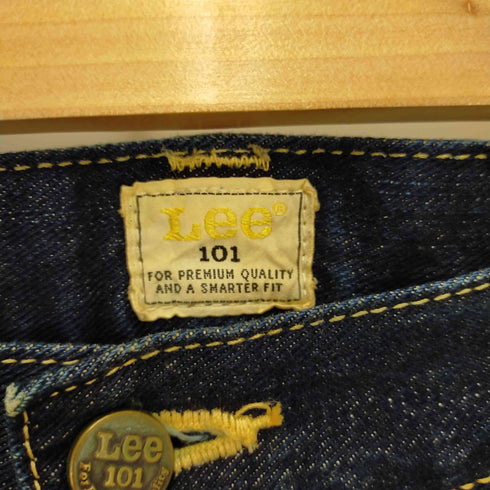 リー Lee 日本製 REGULAR NARROW Used加工 ジップフライ デニムパンツ メンズ UK:34-35