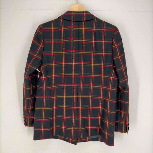 MADE IN ITALY カシミア混 タータンチェック2Bテーラードジャケット レディース