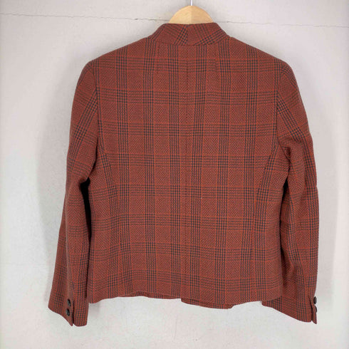 MADE IN IATLY グレンチェックノーカラージャケット タイトスカートセットアップ レディース