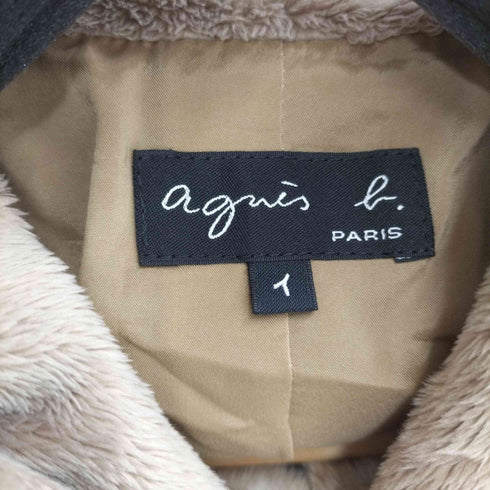 アニエスベー agnes b. ボア フーデッド コート アウター ミドル丈 レディース JPN:1