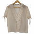ザラ ZARA PLEATED BLOUSE WITH RUFFLES レディース import:L
