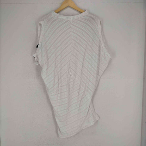 イッセイミヤケ ISSEY MIYAKE 80s 筆タグ コットン切替 アシンメトリーノースリーブワンピース レディース JPN:M