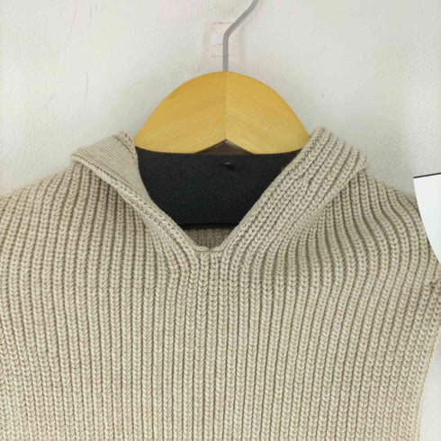 アメリヴィンテージ Ameri VINTAGE 22AW KNIT HOODIE APRON VEST ニット フーディー ベスト プルオーバー ウール混 アシンメトリー レディース FREE