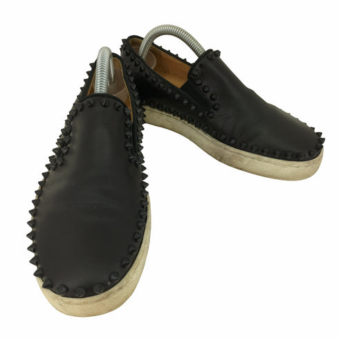 クリスチャンルブタン CHRISTIAN LOUBOUTIN カジュアルシューズ ローカット レザー スタッズ レディース JPN:22