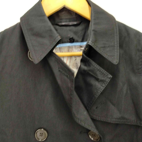 ポールスミスブラック Paul Smith BLACK 裏地メモプリント コットンナイロン トレンチコート レディース EUR:40