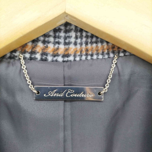 アンドクチュール And Couture グレンチェック ロング チェスター コート レディース JPN:38