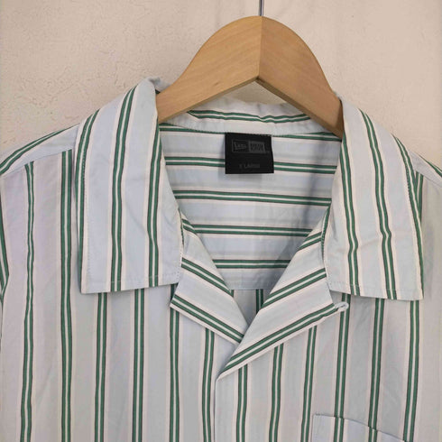 ニューエラ NEWERA 23SS ストライプオープンカラーシャツ BLACKLABEL メンズ JPN:XL