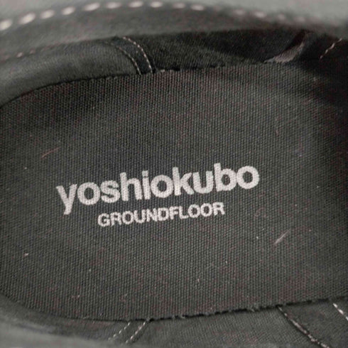 ヨシオクボ yoshio kubo GROUNDFLLOR 製品染めダメージ加工ローカットスニーカー メンズ