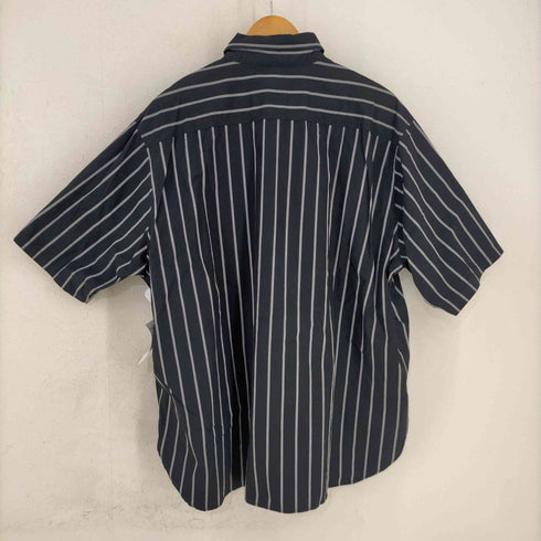 ニューエラ NEWERA 23SS ストライプブロードシャツ BLACK LABEL メンズ JPN:XL
