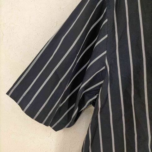 ニューエラ NEWERA 23SS ストライプブロードシャツ BLACK LABEL メンズ JPN:XL