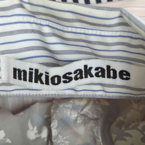 ミキオサカベ Mikiosakabe Garden Shirt スイッチング フラワー ストライプシャツ レディース FREE