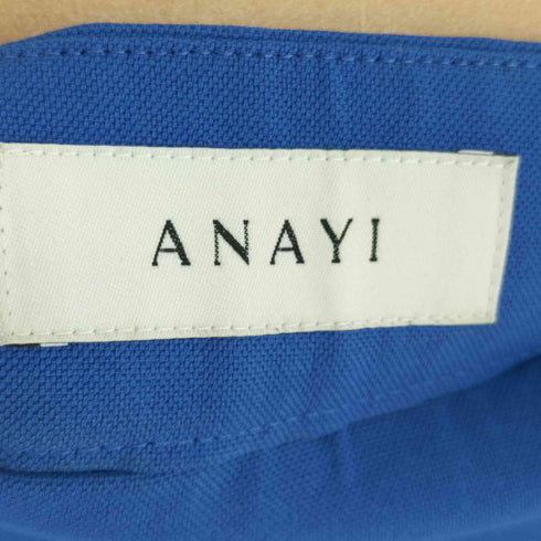 アナイ ANAYI 22AW シェルタリングオックススリムパンツ スラックス テーパード タック リネン混 レディース 36