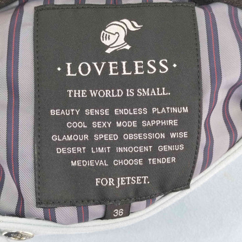 ラブレス LOVELESS ライダースジャケット ヤギレザー やぎ革 スエード ジップアップ レディース 36
