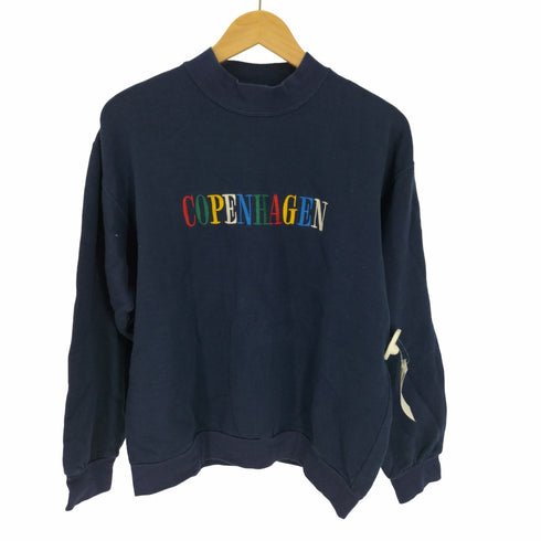 DANIMARK COPENHAGEN 刺繍 クルーネック スウェット メンズ import:S