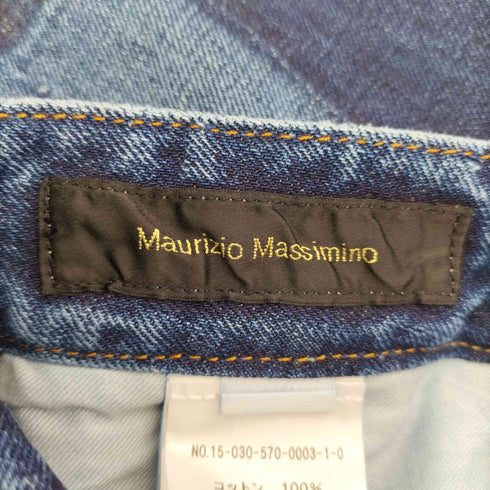 MAURIZIO MASSIMINO デニムパンツ ジーンズ ダメージ加工 ボタンフライ レディース 38