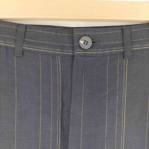 ギャルリーヴィー GALERIE VIE 22SS リネンキュプラシルク ワイドクロップドパンツ ストライプ レディース 34