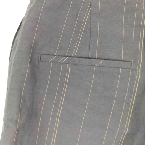 ギャルリーヴィー GALERIE VIE 22SS リネンキュプラシルク ワイドクロップドパンツ ストライプ レディース 34