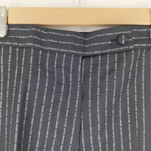 ゴールデングース GOLDEN GOOSE DELUXE BRAND テーパードパンツ スラックス ロゴストライプ センタープレス レディース JPN:S