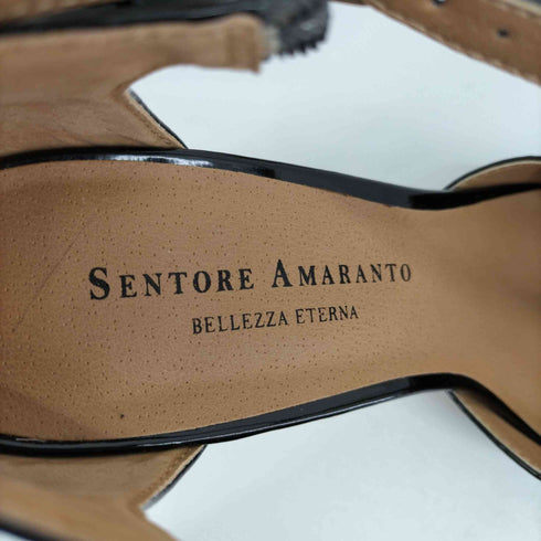 セントレアマラント SENTORE AMARANTO ストラップエナメルパンプス レディース 37