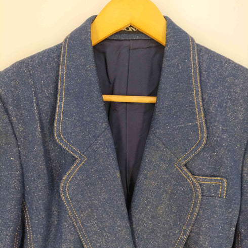レオナール LEONARD 花刺繍 金ボタン ダブルブレスト シルクテーラードジャケット レディース 9AR